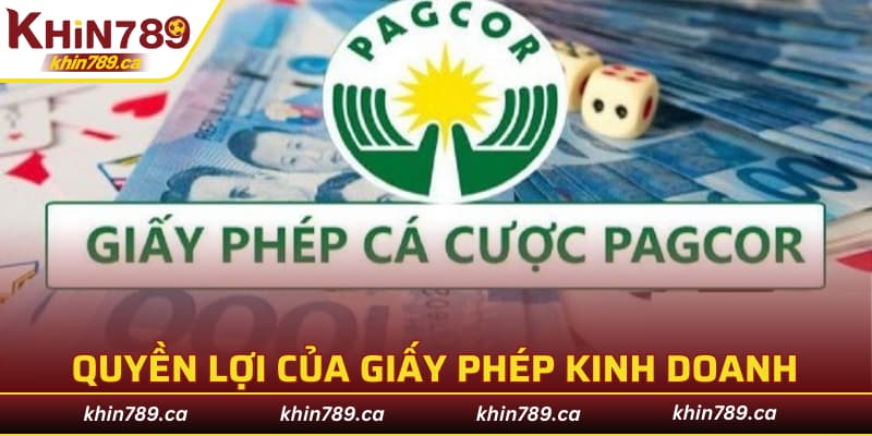 Quyền lợi của giấy phép kinh doanh với người chơi